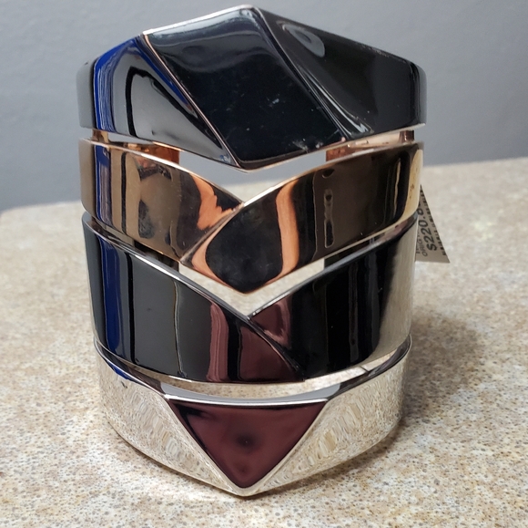 NWT - Avant-garde Jewelry - Rare Geometric Cuff Bangle - Statement Piece - Boho - Picture 1 of 7